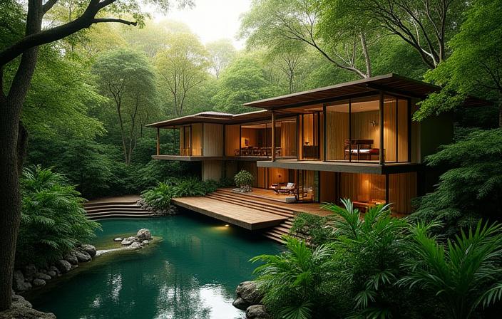 Eco-friendly resort integrated with nature, designed by Gableworks